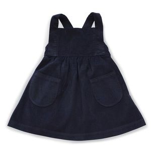 Mabo Kids navy linen pinafore dress, 12 months.